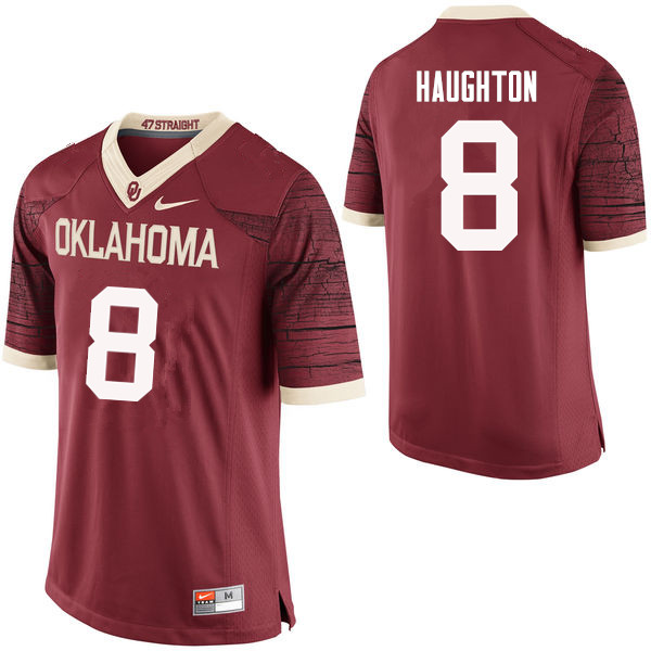Oklahoma Sooners #8 Kahlil Haughton College Football Jerseys Limited-Crimson